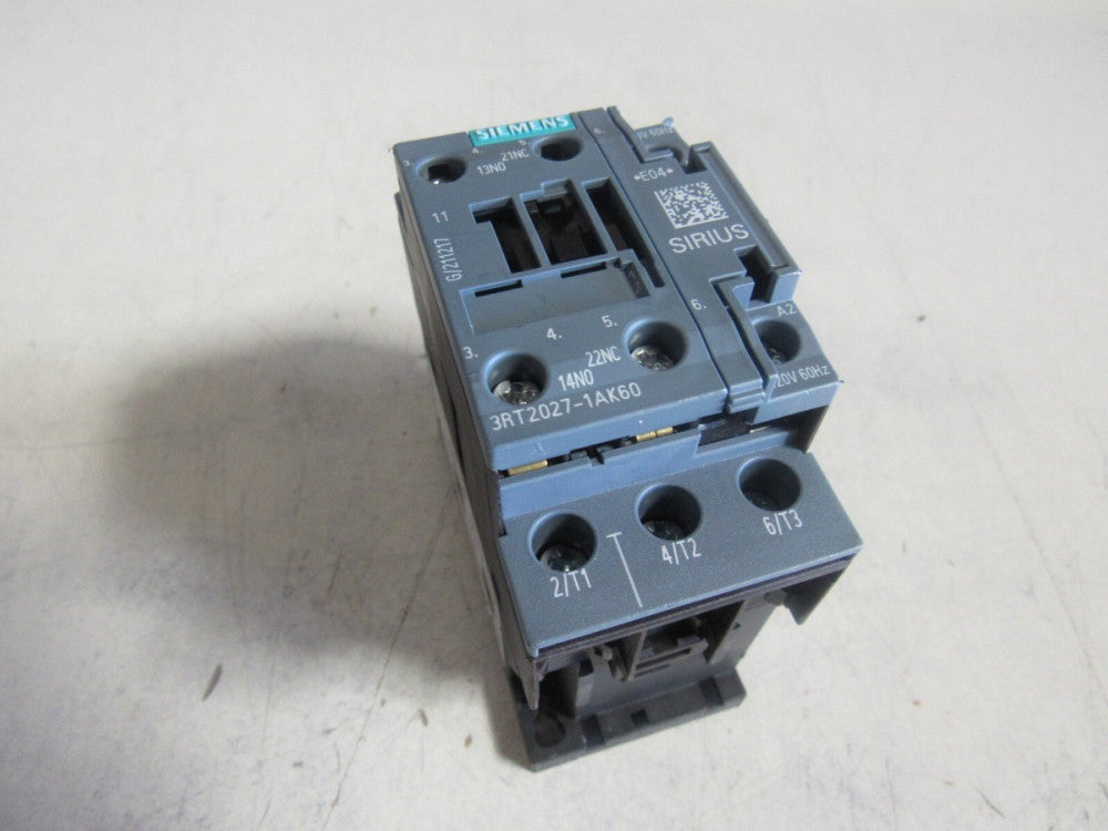 SIEMENS SIRIUS 3RT2027-1AK60 CONTACTOR 380V 32A 110V/120V-COIL XLNT TAKEOUT !!