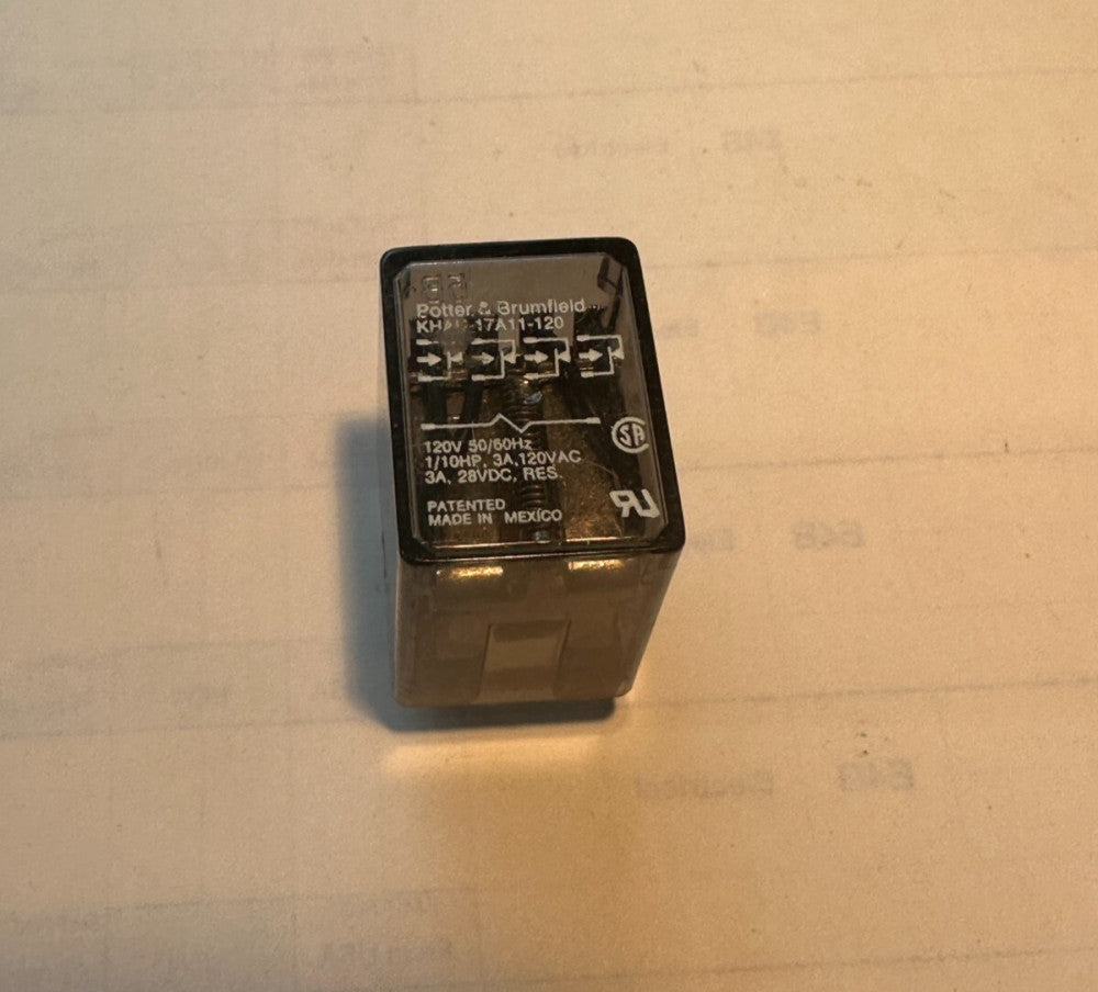 Potter & Brumfield KHAU-17A11-120 Relay 120V 14-Pin Black - New Old Stock