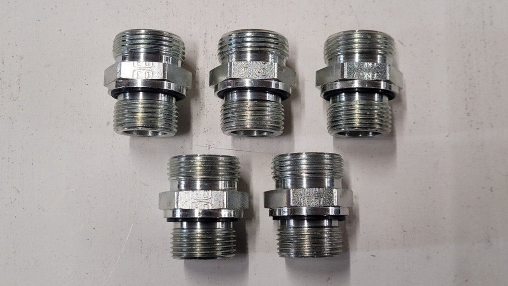 Lot of 5 Parker / Ermeto GE22LREDOMDCF 3/4" BSP Straight Male Adapters