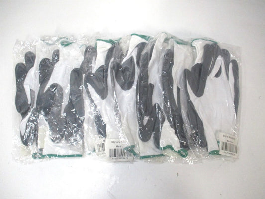 (34-225NB/M) Sz M 8 Nitrile Coated Nylon General Protection Work Gloves - Qty 8 
