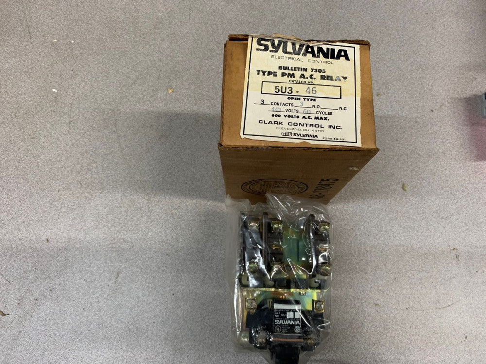 NEW IN BOX SYLVANIA RELAY 5U3.46