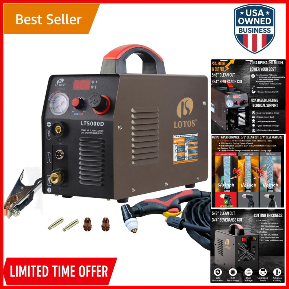 Plasma Cutter Electric 50A Dual Voltage 5/8 Inch Cut Metal Equipment