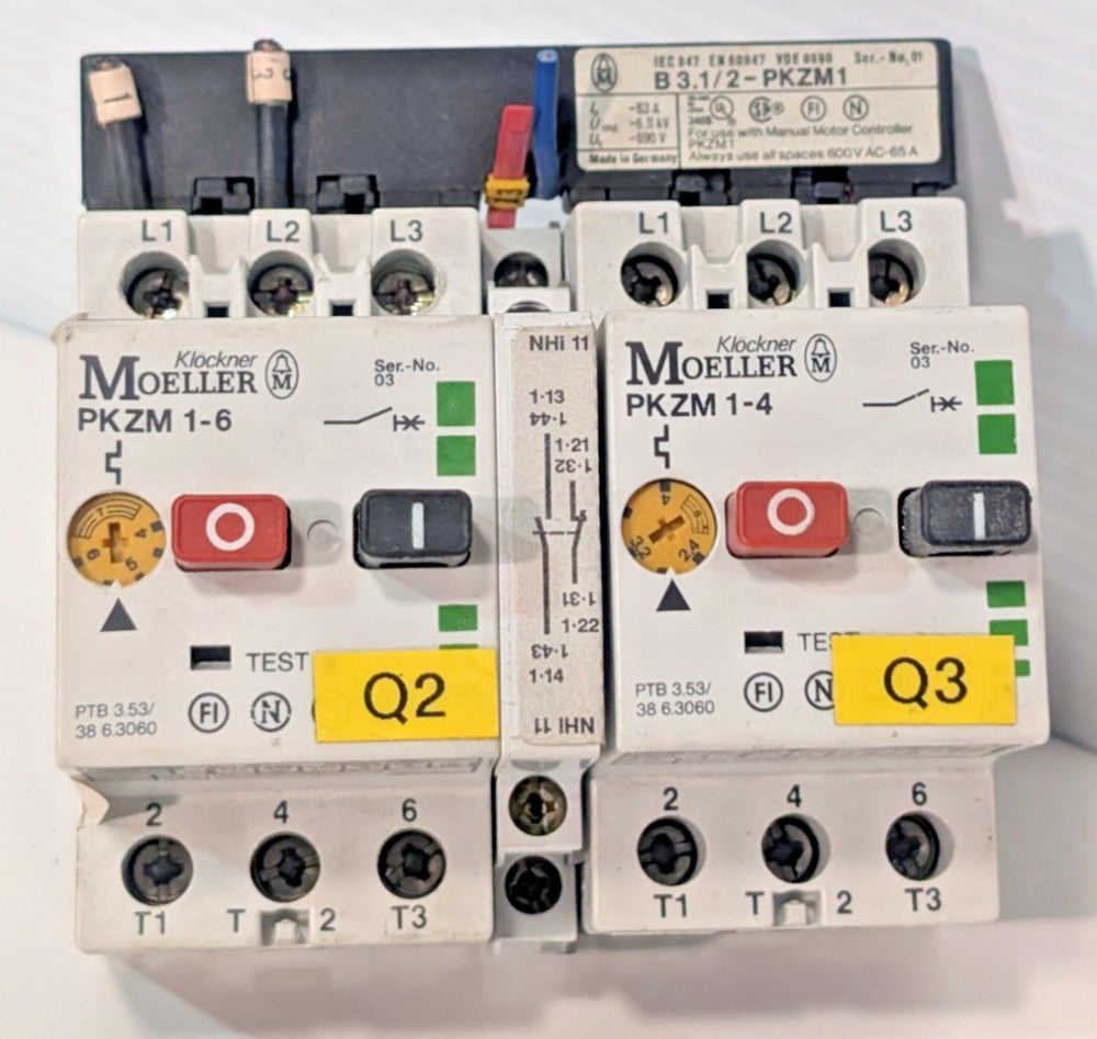Klöckner Moeller B3.1/2-PKZM1 busbar assy, PKZM 1-6, PKZM 1-4 motor controllers