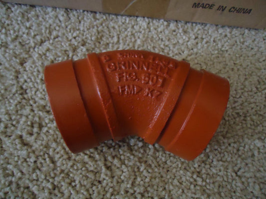# 50120P Grinnell  FigSol STD Grooved 45 Elbow 2"  FREE SHIP EACH ADD!!   (NEW)