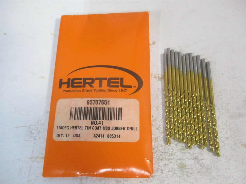 (85707651) #41 1-3/8" x 2-3/8" OAL 118° High Speed Steel Jobber Drill - Qty 12