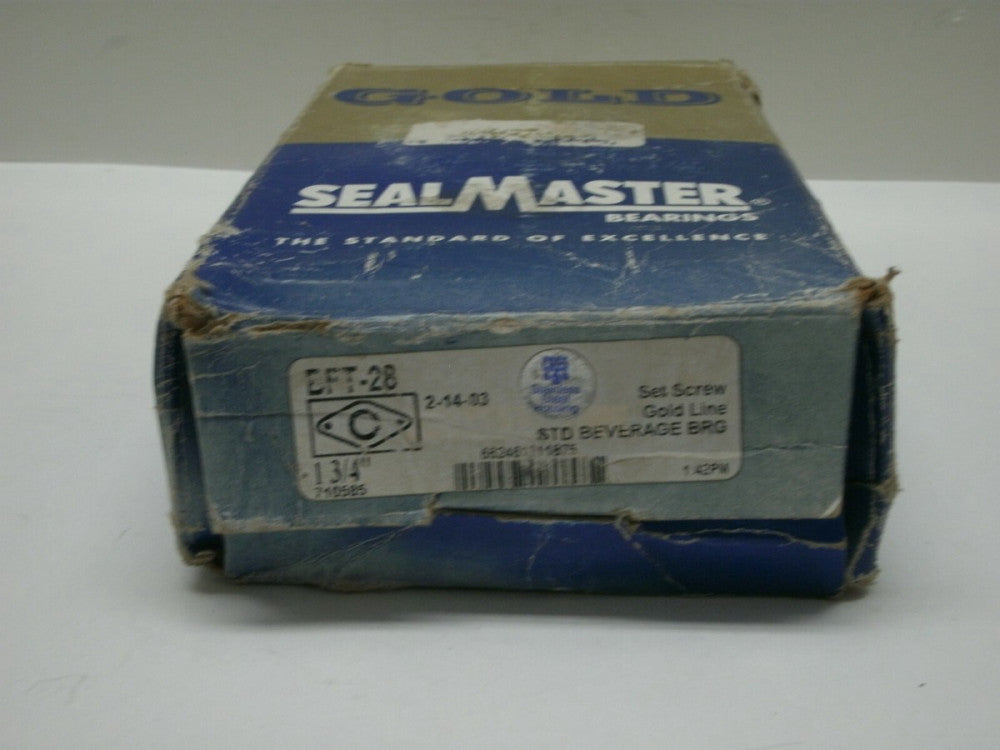 SEALMASTER BFT-28 GOLD LINE STD BEVERAGE BEARING SET SCREW 1-3/4" NEW IN BOX