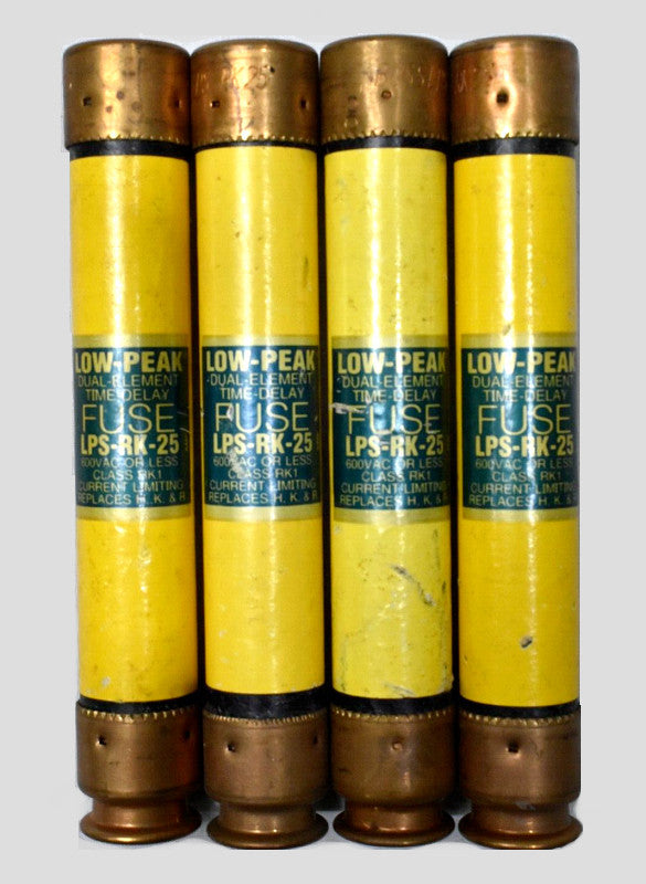 Cooper Bussmann LPS-RK-25 Fuse Low-Peak Dual Element Time Delay (Lot of 4)