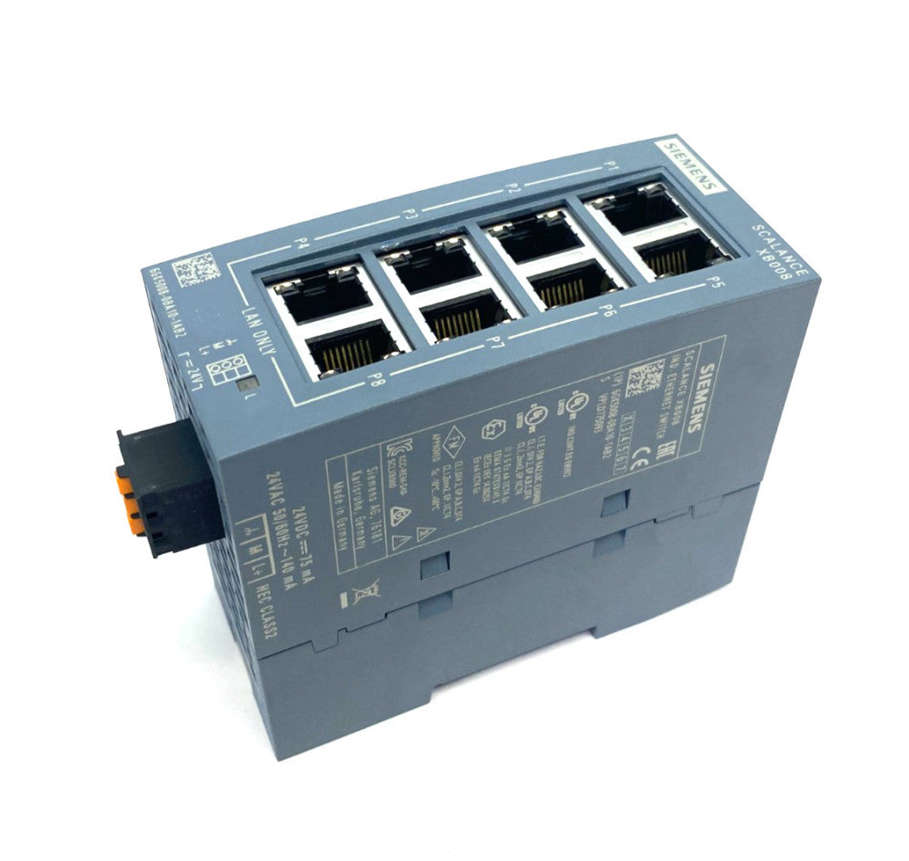 Siemens 6GK5008-0BA10-1AB2 SCALANCE XB008 Industrial Ethernet Switch 8-Port
