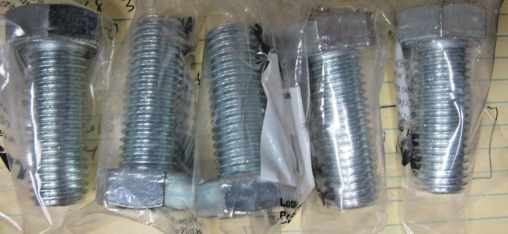 (5) Pack 3/4"-10 x 2" Grade 5 Hex Head Cap Screw (Bolt) Zink [B7S5]