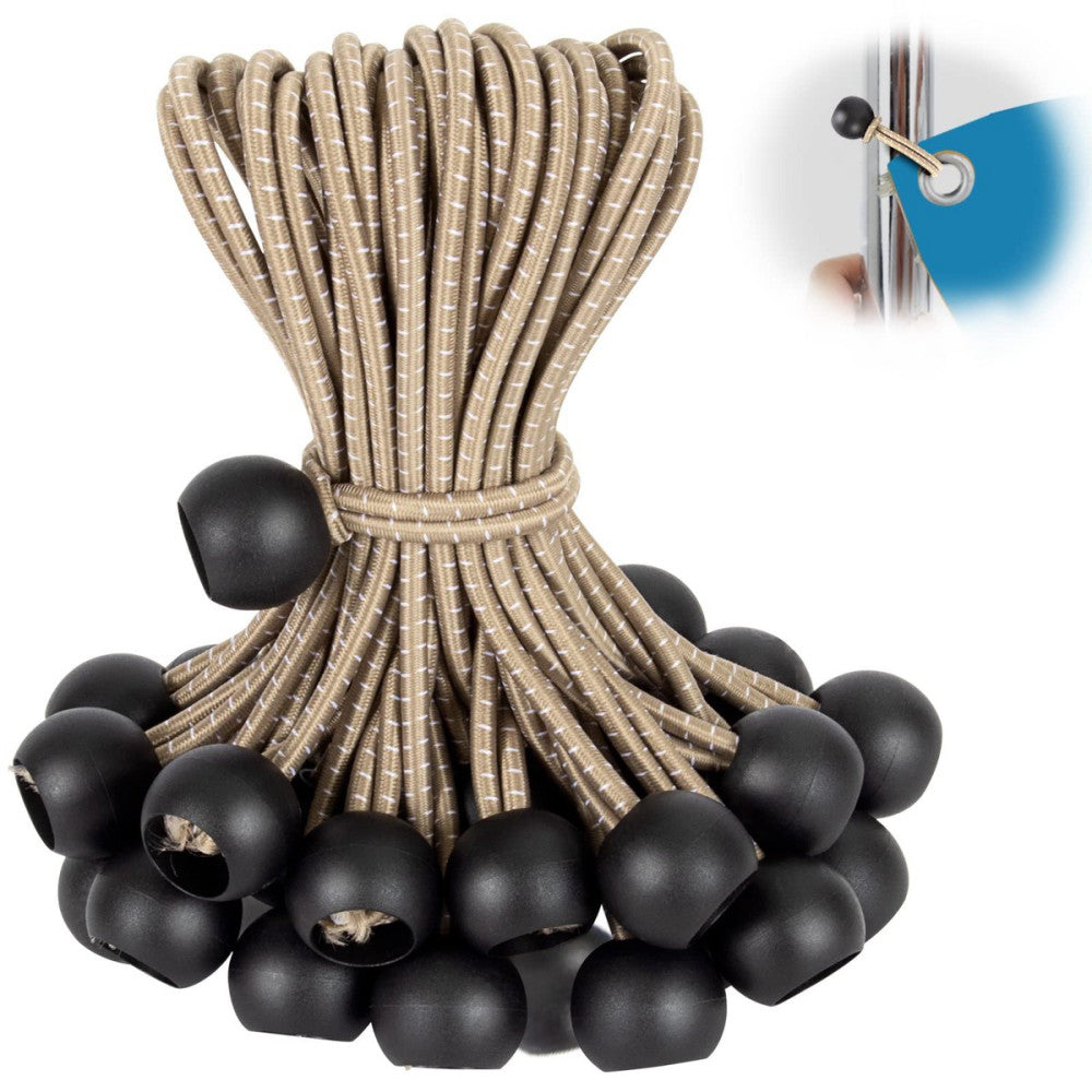 Ball Bungee Cords for Canopy 12 inch,50 pcs Tarp Bungee Tie Ball Cords for Ca...
