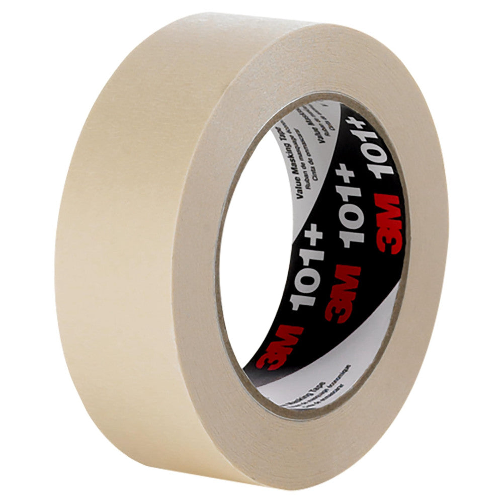 72 Roll/Case 3M Value Masking Tape 101+, Tan, 12 mm x 55 m, 5.1 mil