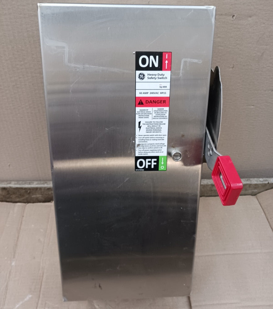 New Abb Ge Th4322SS 60 A Stainless Fusible Safety Disconnect Switch 240 Vac 3p