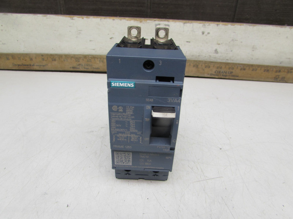 SIEMENS 3VA4195-4ED24-0AA0   ,CIRCUIT BREAKER,  2P/15A /480V /25kA  MAKE OFFER!