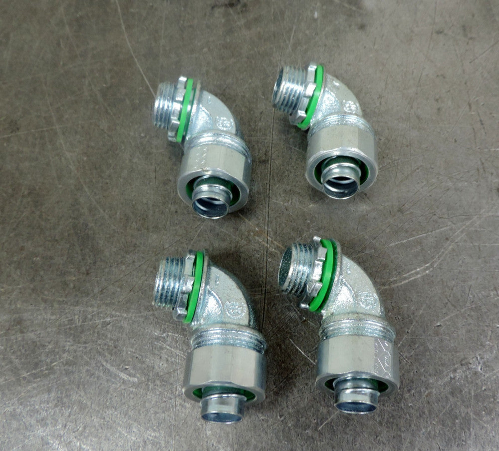 Cooper Crouse Hinds Liquidtight  1/2" Elbow Male Connector  LT5090  Lot of (4)