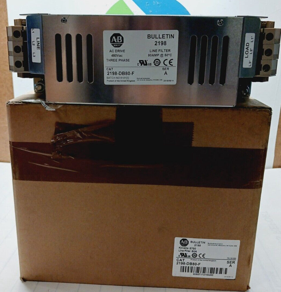 NEW ALLEN-BRADLEY 2198-DB80-F 80 AMP LINE FILTER AC DRIVE 3 PHASE 480 VAC