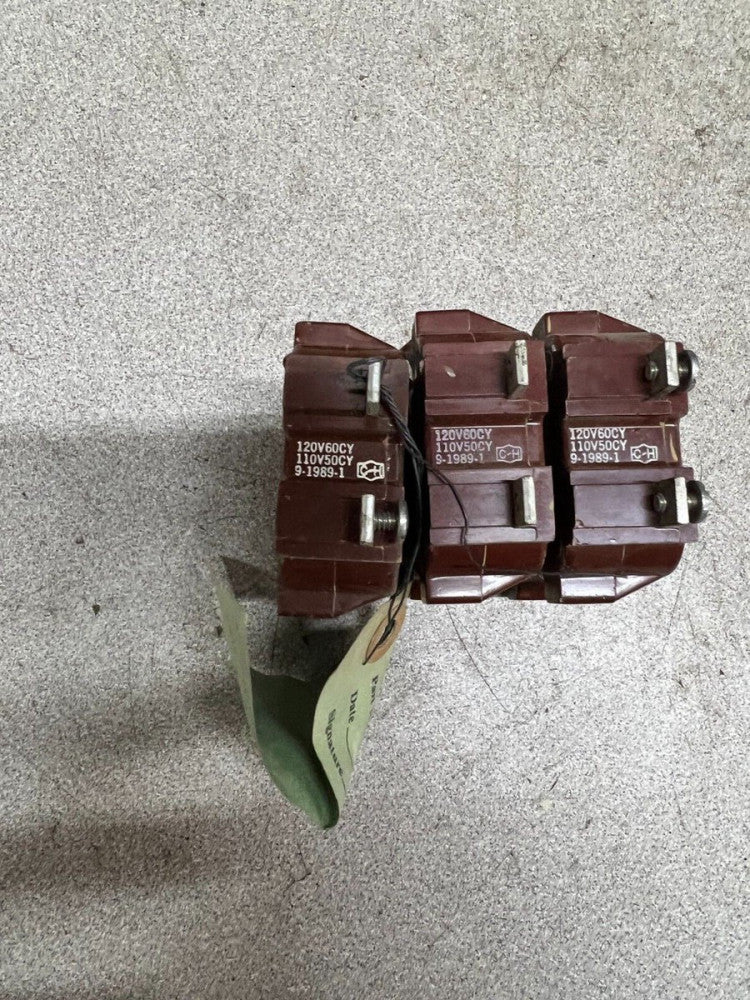 LOT OF 3 NEW NO BOX CUTLER HAMMER COIL  9-1989-1