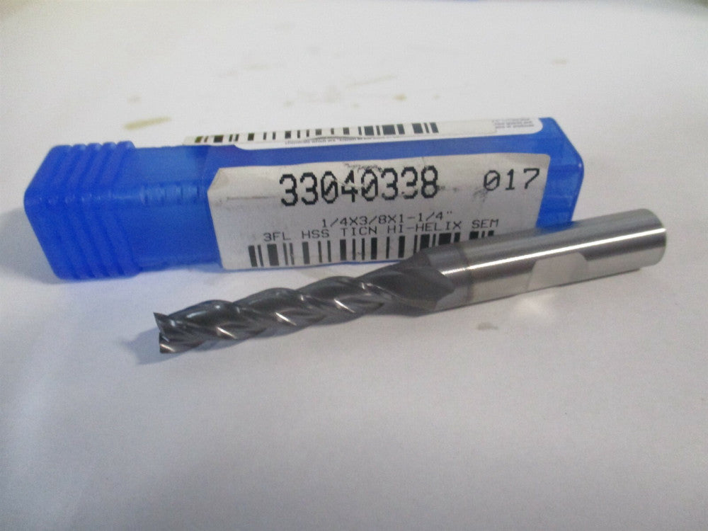 Niagara Cutter (N33811) 1/4" x 3/8" x 1-1/4" x 3-1/16" OAL HSS Square End Mill