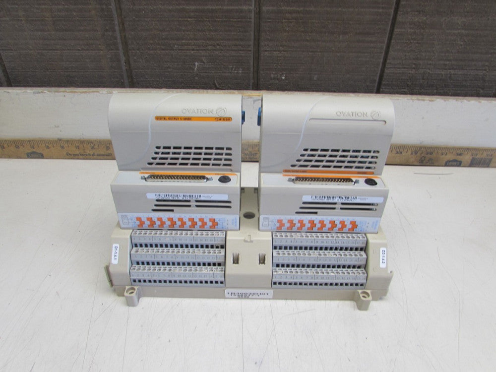 2 - OVATION 1C31122G01 , DIGITAL OUTPUT MODULES, 5-60VDC ,w/ BASE, MAKE OFFER!