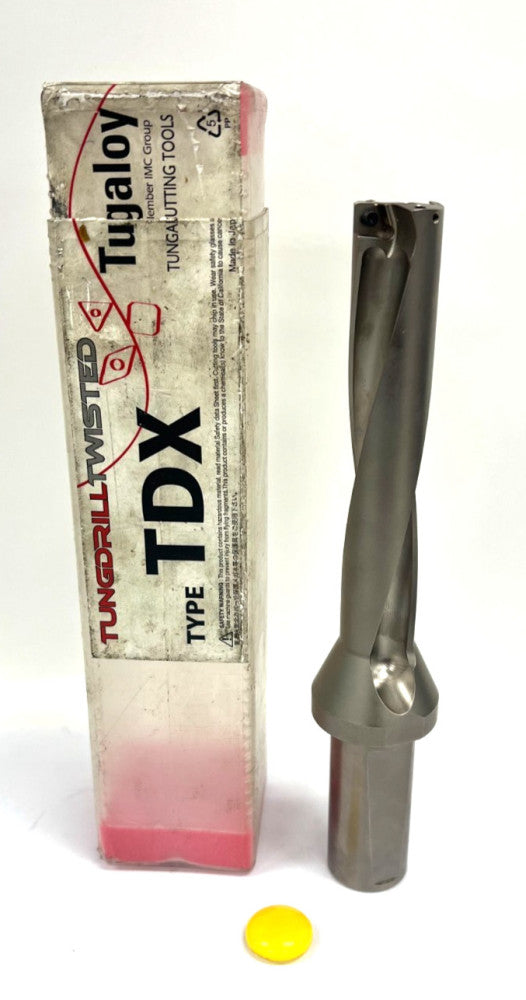 TUNGALOY TDXU-0875-05 INDEXABLE INSERT DRILL W/COOLANT PORTS OAL 7-3/4"