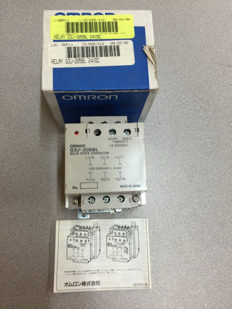 NEW IN BOX OMRON SOLID STATE CONTACTOR G3J-205BL 24VDC