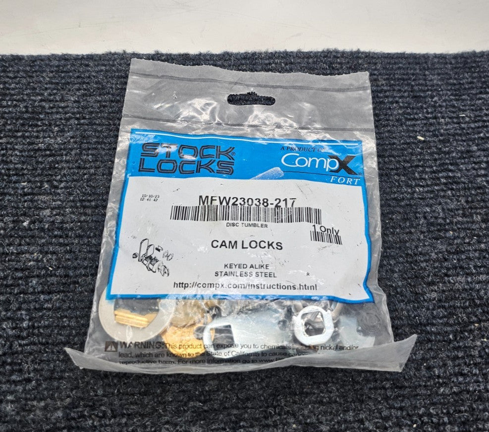 STOCK LOCKS MFW23038-217  Cam Lock  Comp X Keyed Alike