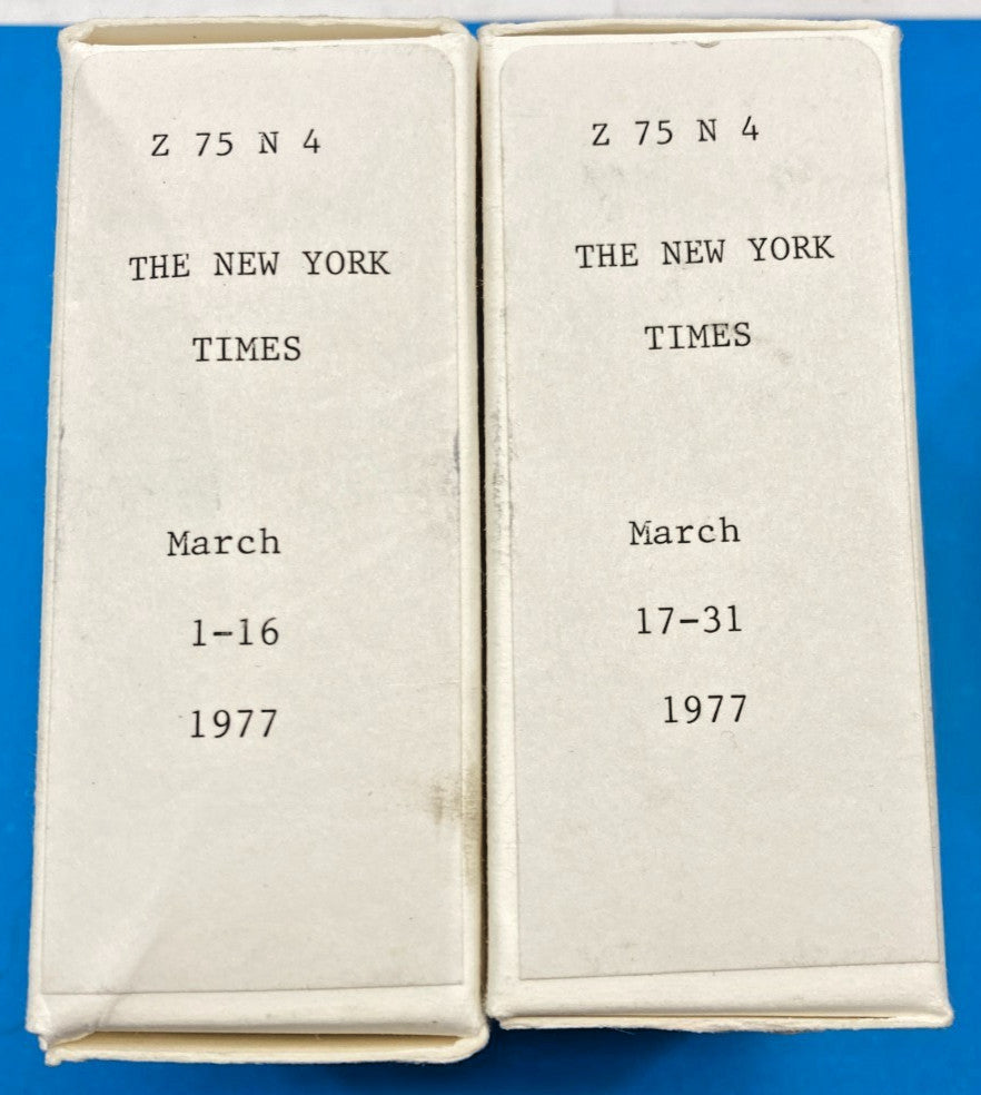 March 1977 ~ The Complete Month Of The New York Times On Microfilm