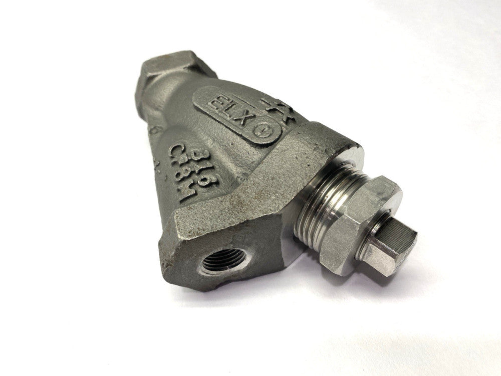 Paget SC-1/8-1/2-108-A Y-Strainer Valve 1/2" & 2x 1/8" Ports 316 600PSI