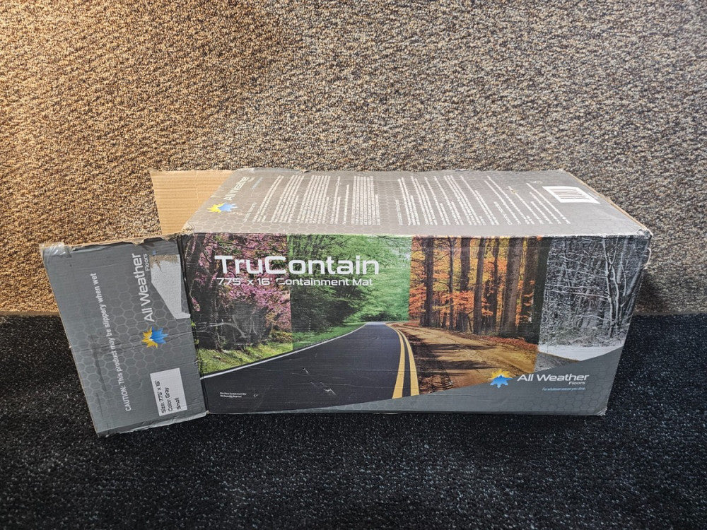 TruContain CM7916 Gray Containment Mat 7' 9" x 16' for Snow Ice Water and Mud