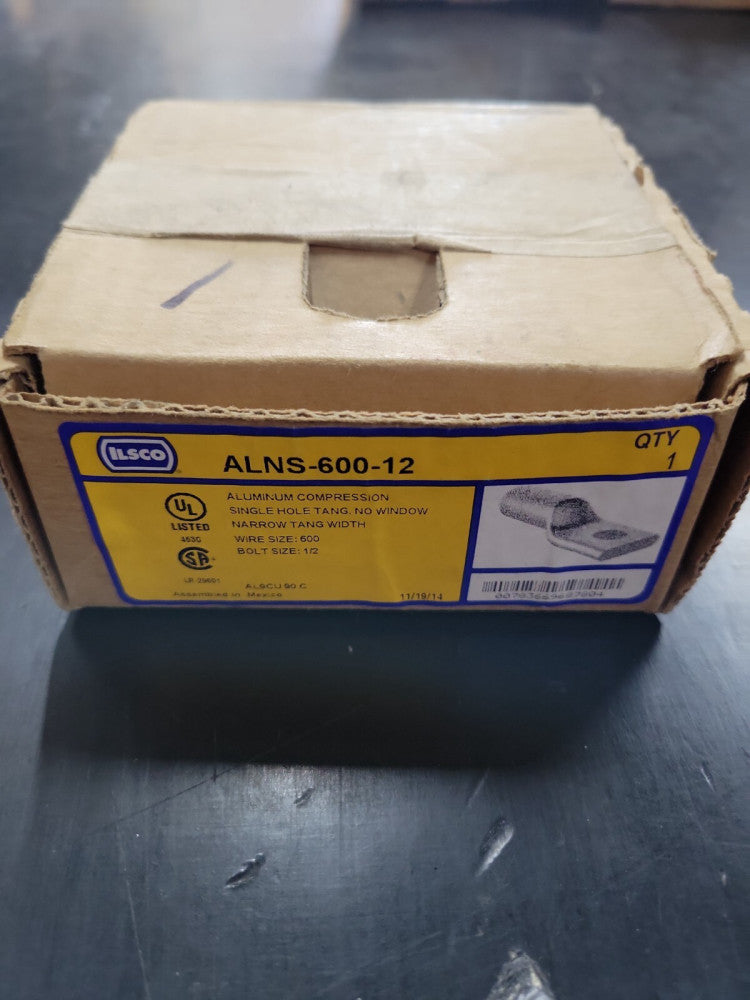 New! Ilsco ALNS-600-12 Aluminum Compression Lug