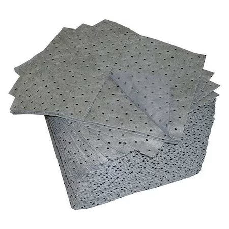 Oil-Dri L91005g Sorbent Pad, 18 Gal, 15 In X 19 In, Universal, Gray, 100 Pk