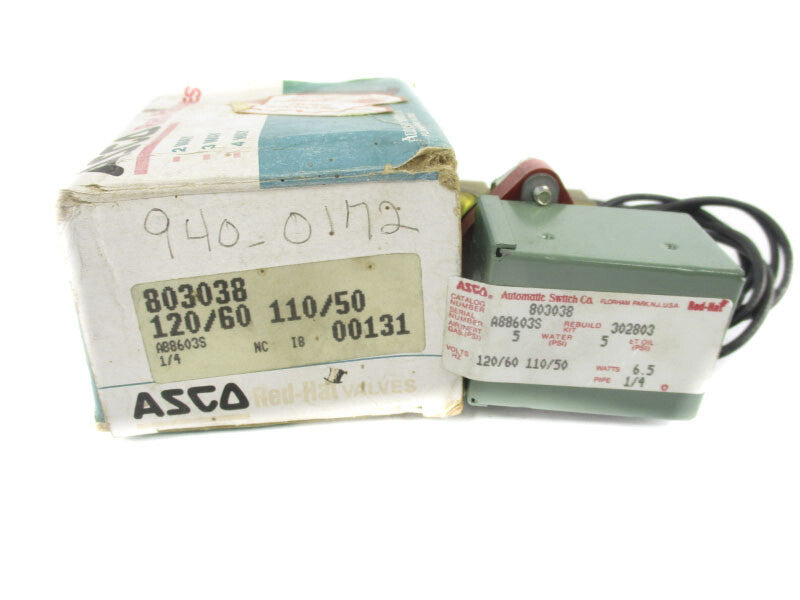 ASCO 803038 110-120V 5PSI 1/4" NSMP