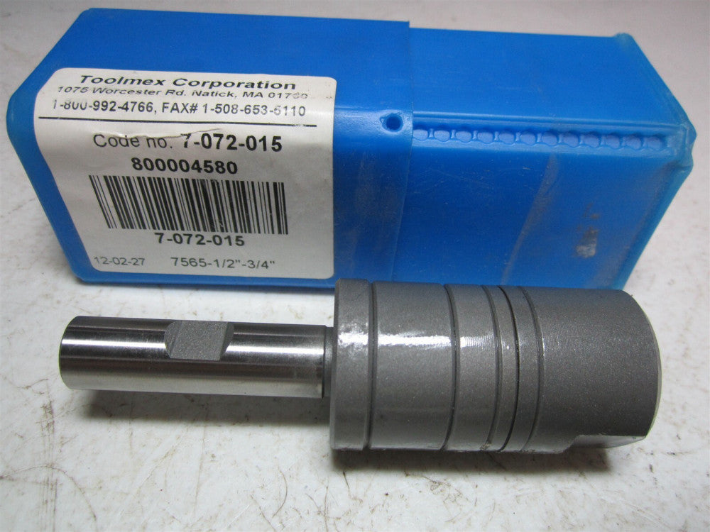 TMX (7-072-015) 1.16" Diam 1/2" Shank Diam Weldon Shank Milling Machine Arbor 