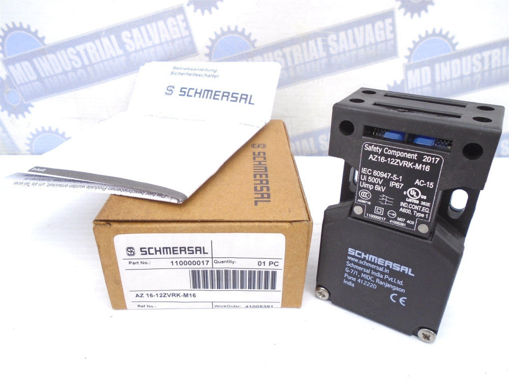 SCHMERSAL - AZ 16-12ZVRK-M16 - 10000017 - SAFETY INTERLOCK SWITCH - (NEW in BOX)