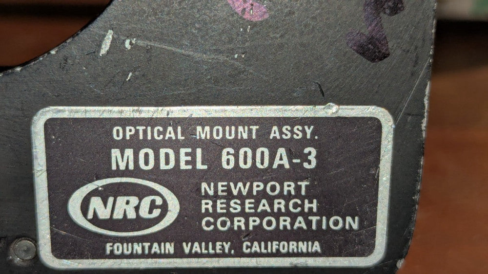 NRC Newport 600A-3 3" Optical Mount Assembly USED