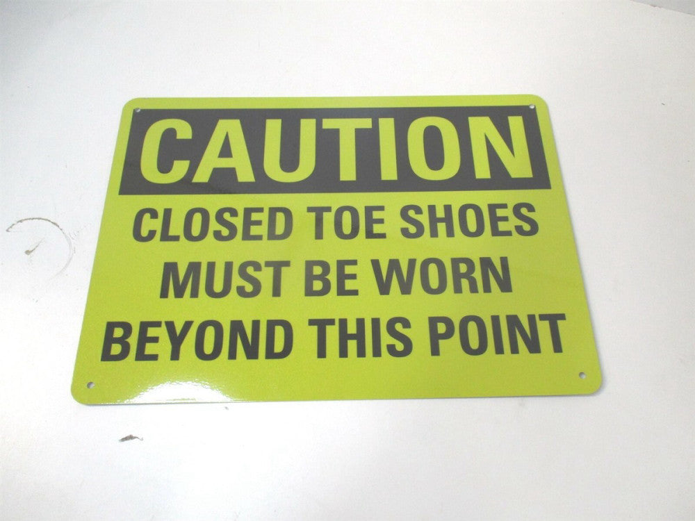 Lyle (U4-1133-RA_14X10) 10" x 14" Closed Toe Shoes Must Be Worn Safety Sign 