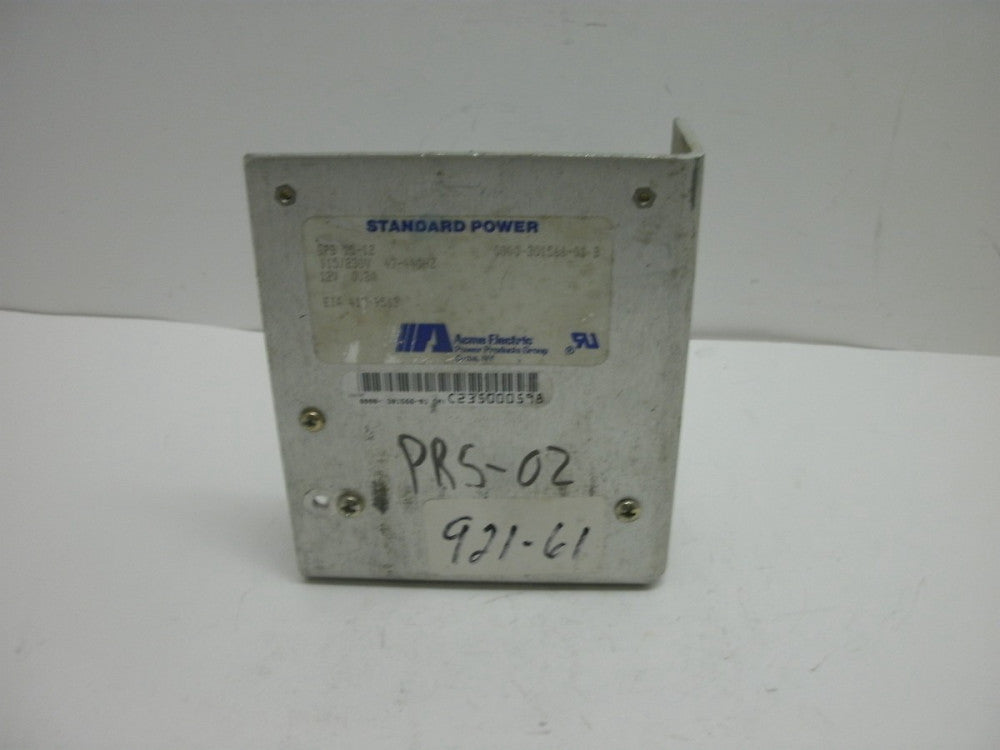 ACME ELECTRIC SPS-15-12 POWER SUPPLY 115/230V 47-440HZ 12V 0.8A EIA 417-9513
