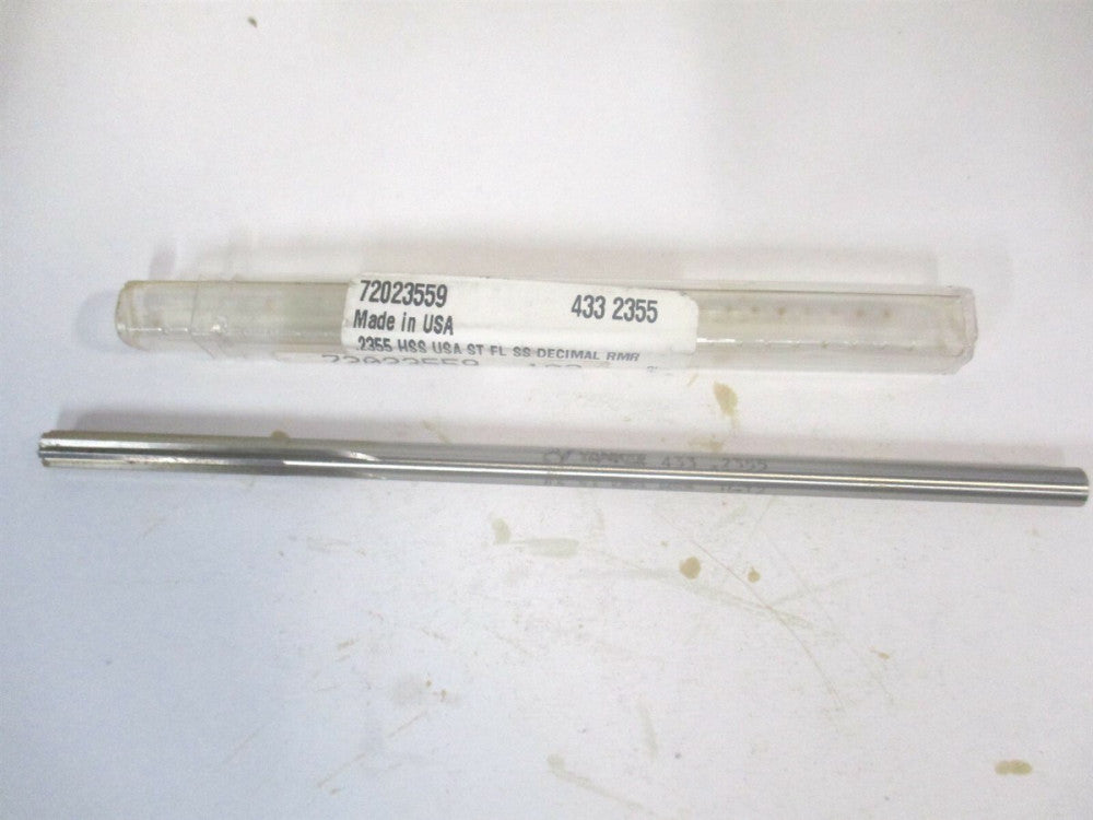 (433-0.2355) 0.2355" x 1-1/2" x 6" OAL Straight HSS 6-Flute Chucking Reamer 