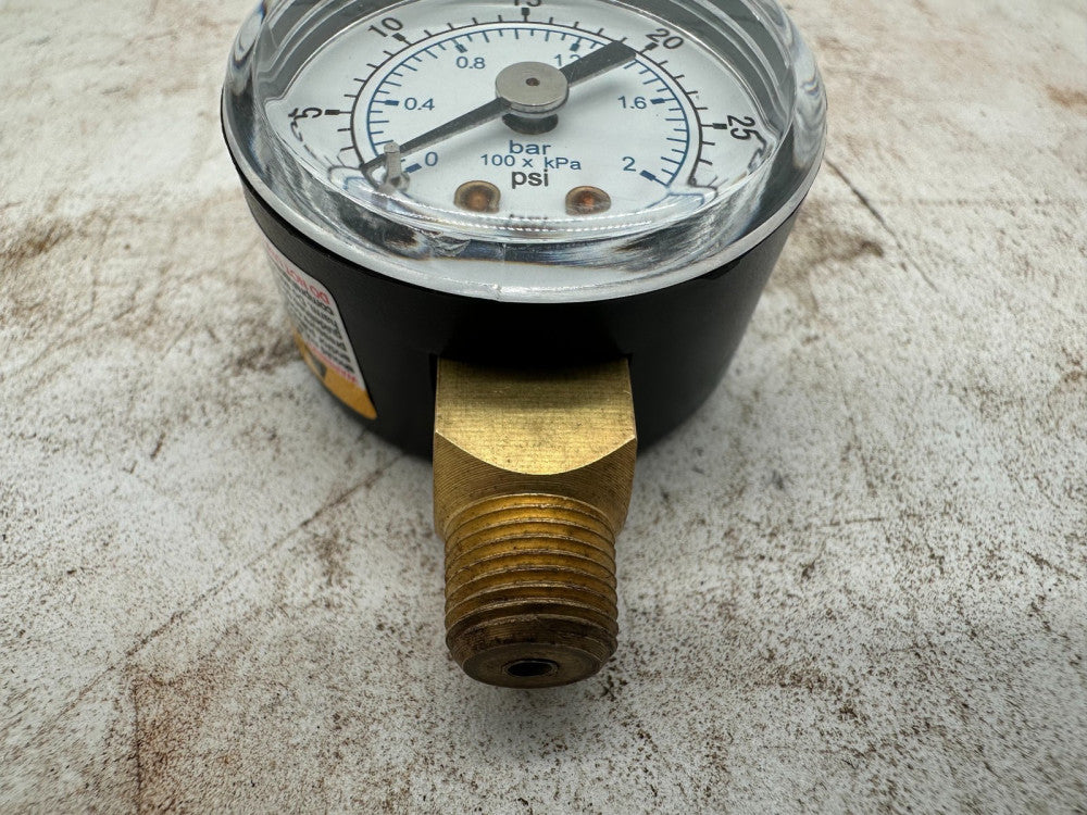 Worksmart WS-PE-GAGE-4 30PSI NSMP 1/8'' NPT Lower Gauge 