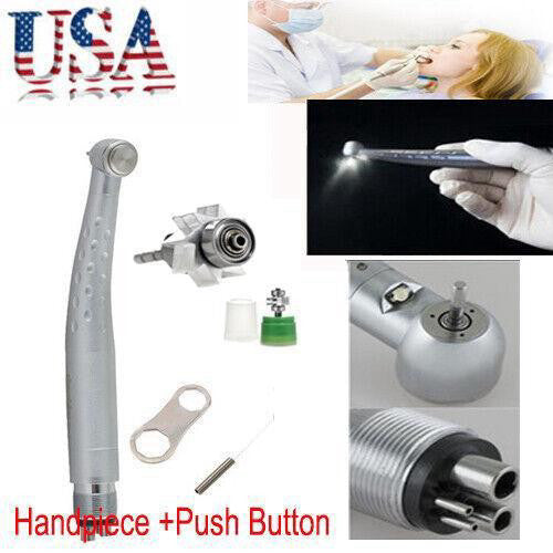 Dental Speed Fiber Optic LED Handpiece Large Torque-3W 4H Large Torque Button 