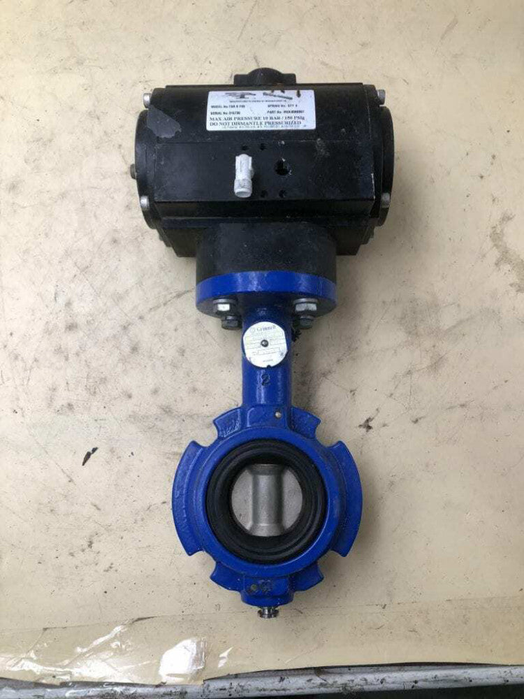 Grinnell WC-8270-4 Cast Iron 2" Air-Operated Wafer Butterfly Valve 250PSI