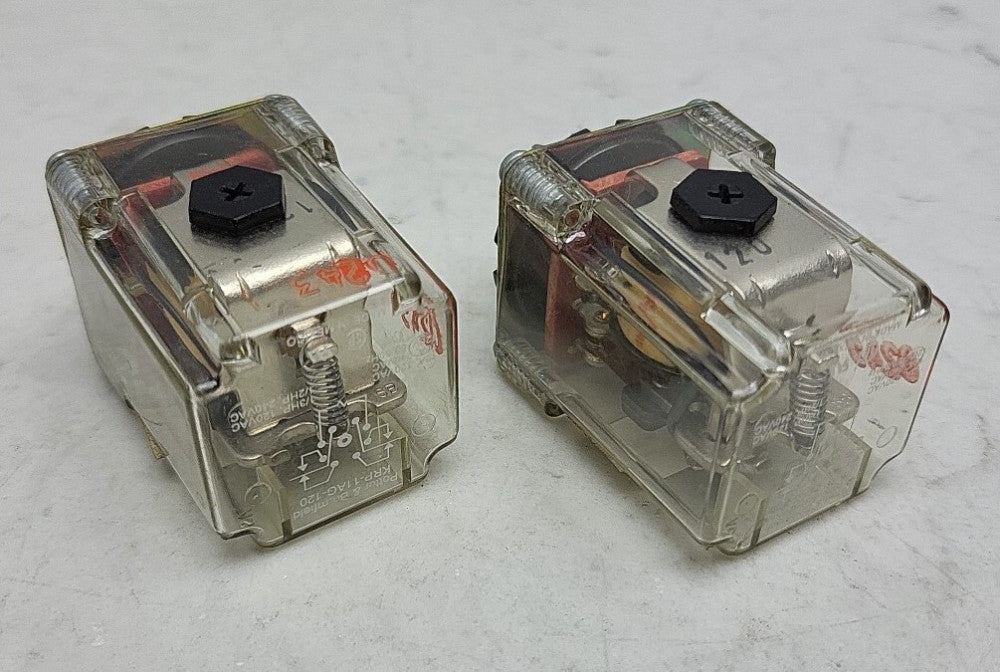 2 Pack Potter Brumfield KPR-11AG-120 Power Relay 12A 120Vac 10A 240Vac *USED