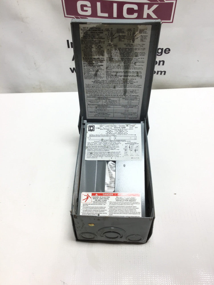Square D QO2-4L70RB Circuit Breaker Load Center 120/240VAC 50/60Hz Series G01