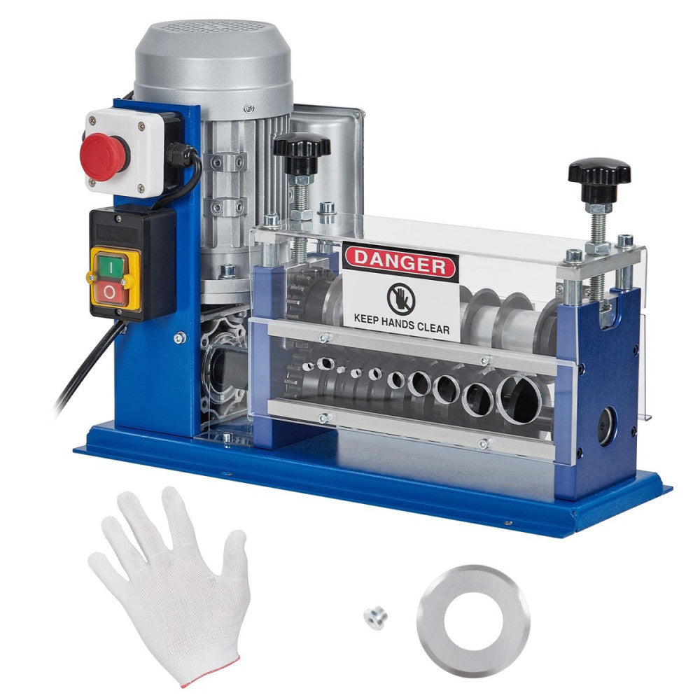 Electric Wire Stripping Machine, 370W Motor, 0.06"-1.5" Diameter,98 Ft/Min Sp...