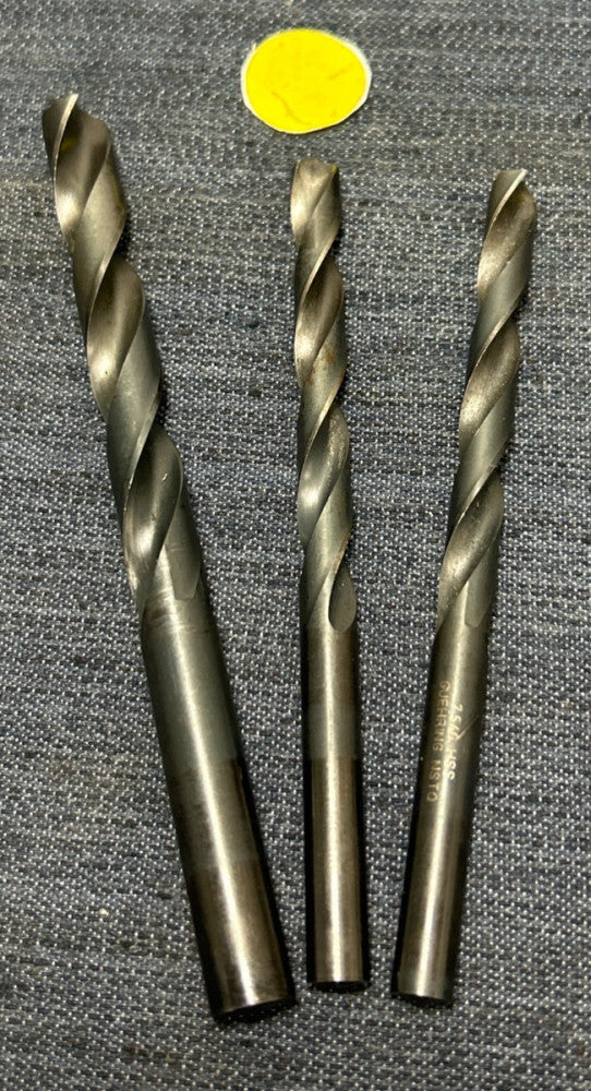 GUHRING 2 FLUTE HSS DRILL BIT  ASSORTED LOT OF 3