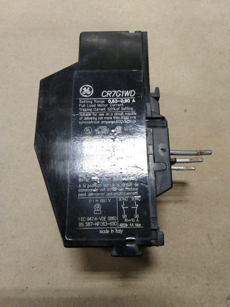 GE Starter CR7G1WD 24V Coil Trip: 0.63-0.90A C32