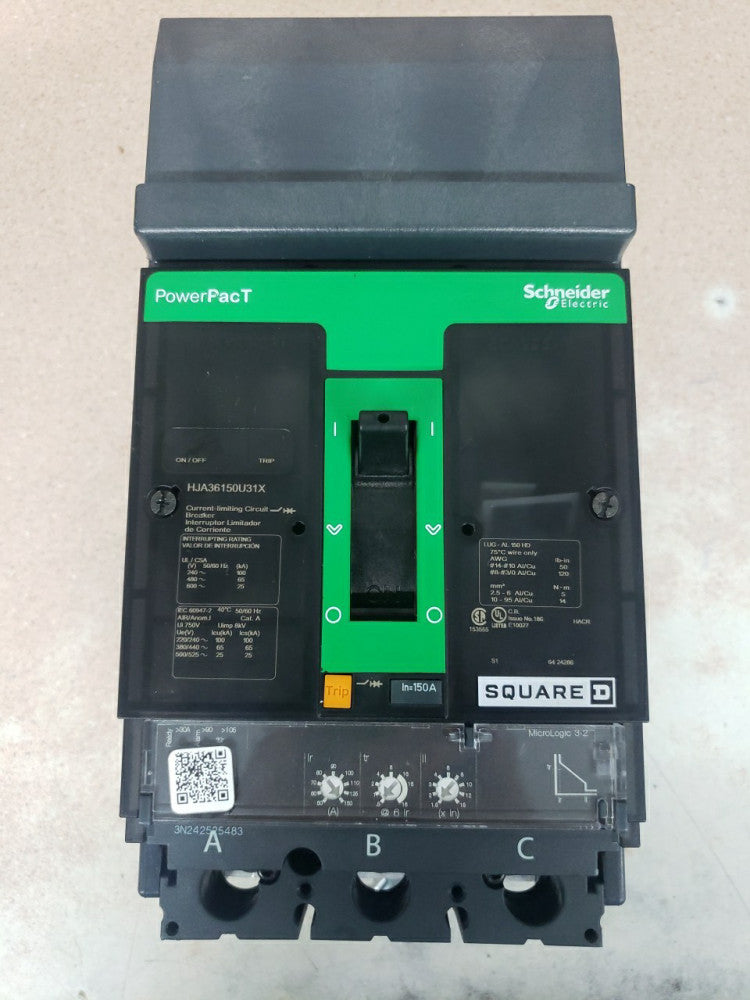 SQUARE D PowerPact HDP36100U31X 100 amp 600v 3P Circuit Breaker NTO