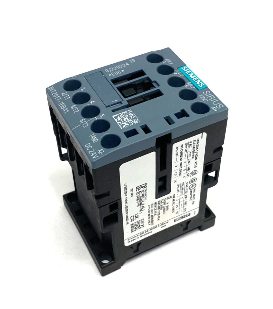 Siemens 3RT2017-1BB41 SIRIUS Contactor 12A, 400V, 5.5kW, 1NO
