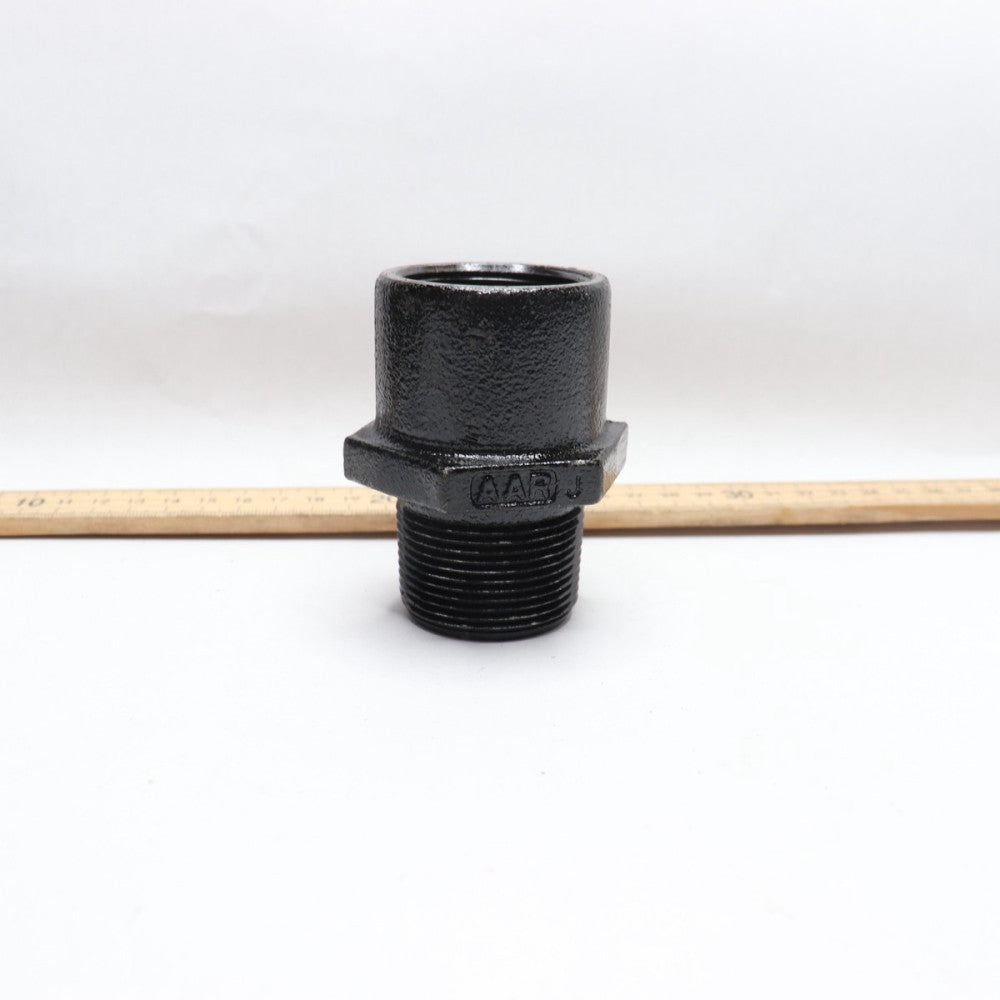 Extension Fitting Piece Malleable Iron Black 1-1/2" AAR 