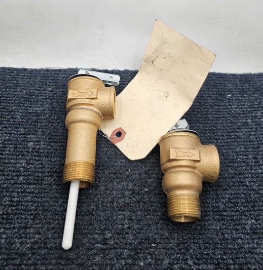 (QTY 2) Cash Acme NCLX-5LX CSA-0G1438.6C 3/4" Bronze Pressure Relief Valve Shank