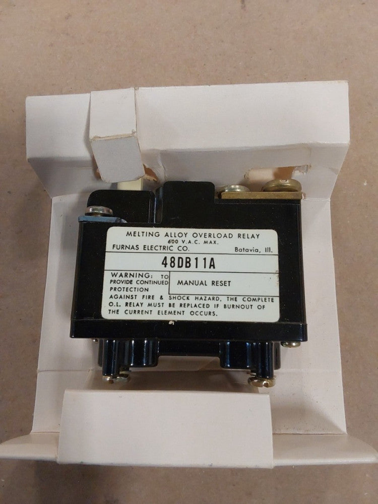 FURNAS THERMAL OVERLOAD RELAY FOR SIZES 00,0,1 48DB11A....N75